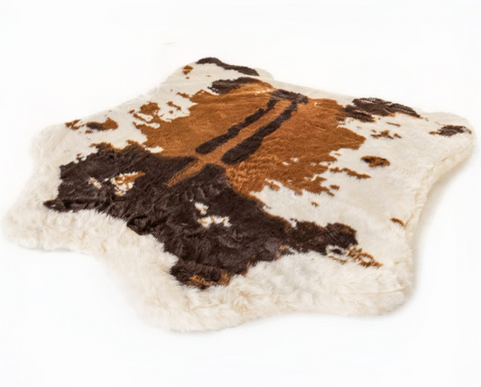 Pup Rug — Brown Faux Cowhide